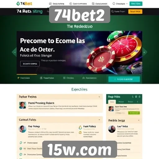 Avaliação do design do site 74bet2